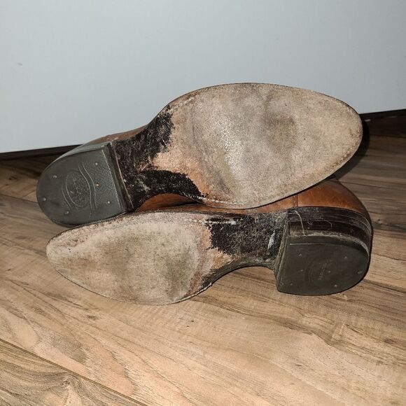 Nocona Cowboy Western Boots Brown Leather - Picture 12 of 13